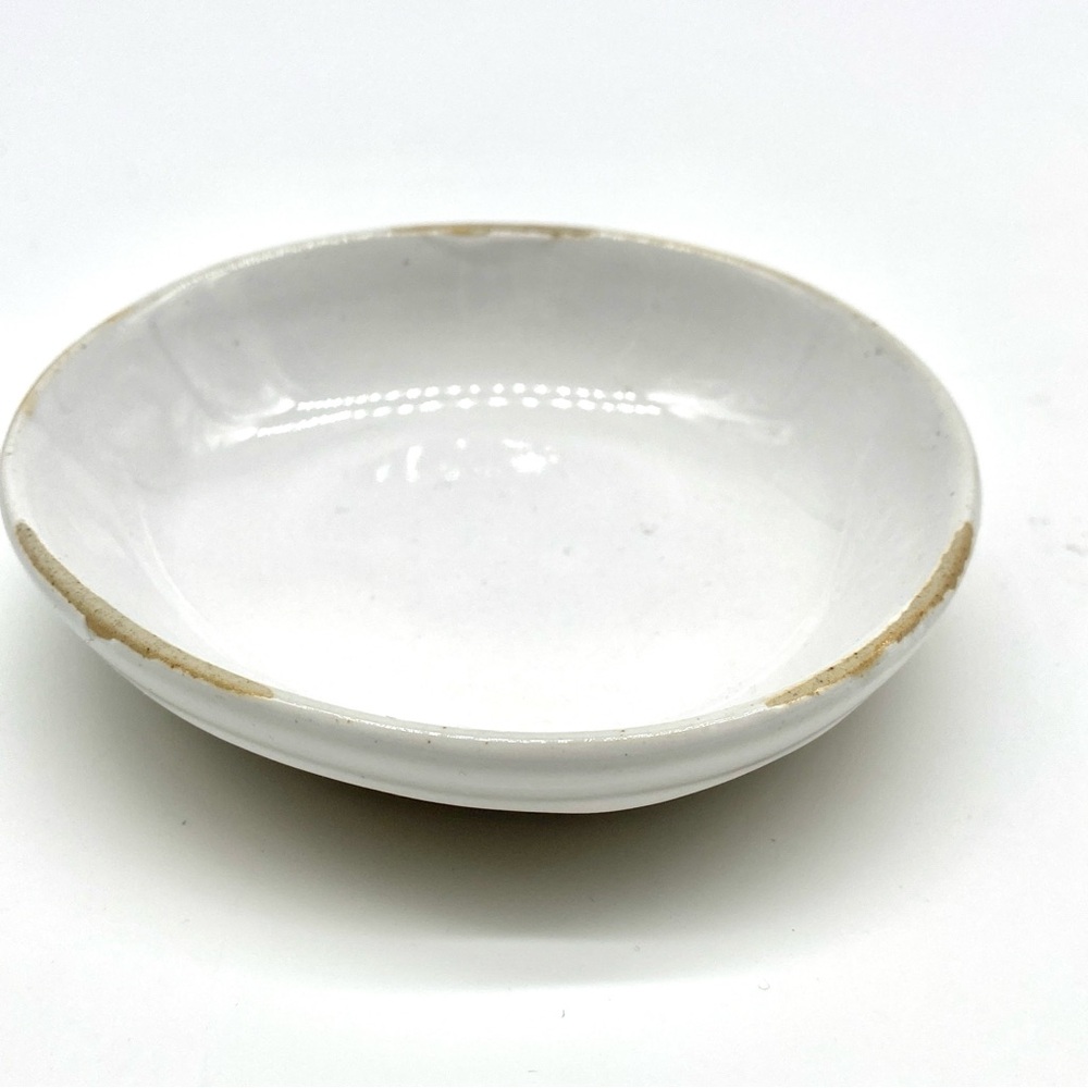 New 3.5 oz Round Artefact Ramekin White Speckled Ceramic Mini Sauce Jewelry Bowl